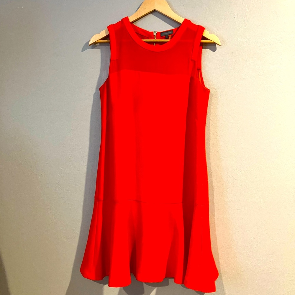 Vince Camuto Bright Red/ Orange Dress Size 4